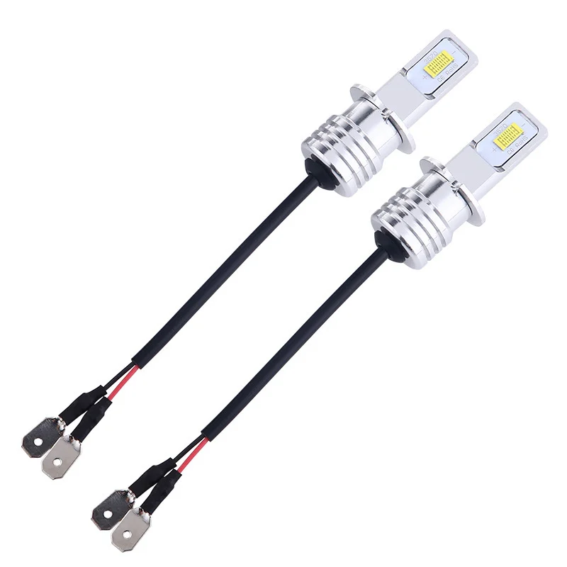 2 шт. H3 светодиодный ные лампы для противотуманных фар 80 Вт 3570 2SMD 6000K белые