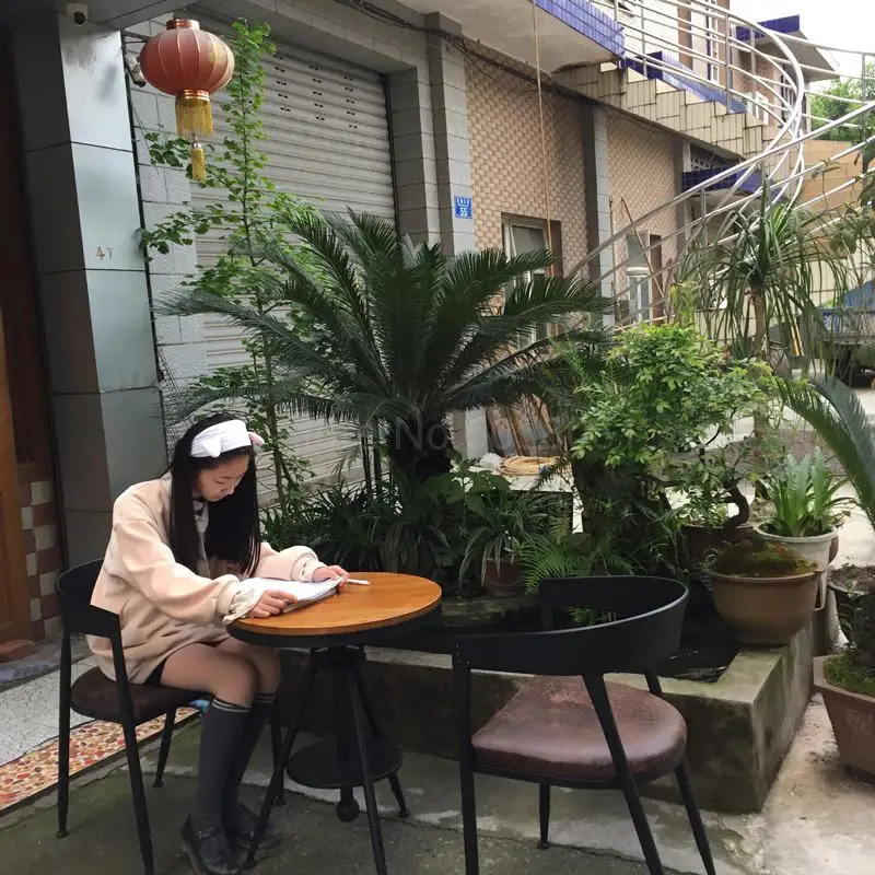 Железный обеденный стул Лофт промышленный ветер молочный чай десерт магазин