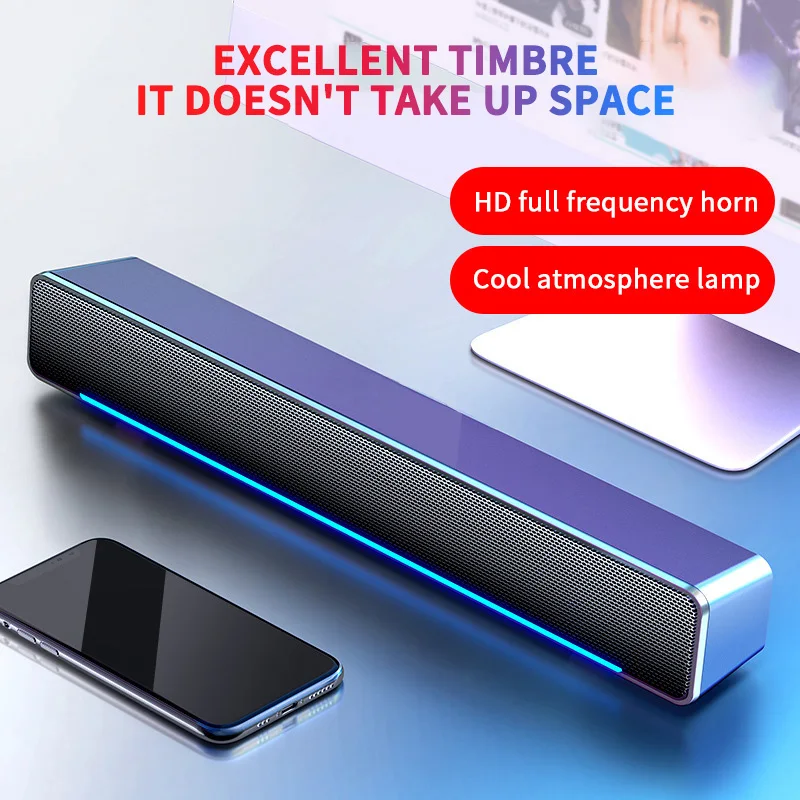 

Bluetooth Speaker Wired/less Outdoor Stereo Bass Sound Bar TV Home Bedroom USB Energy-saving For Laptop PC Desktop Smartphone