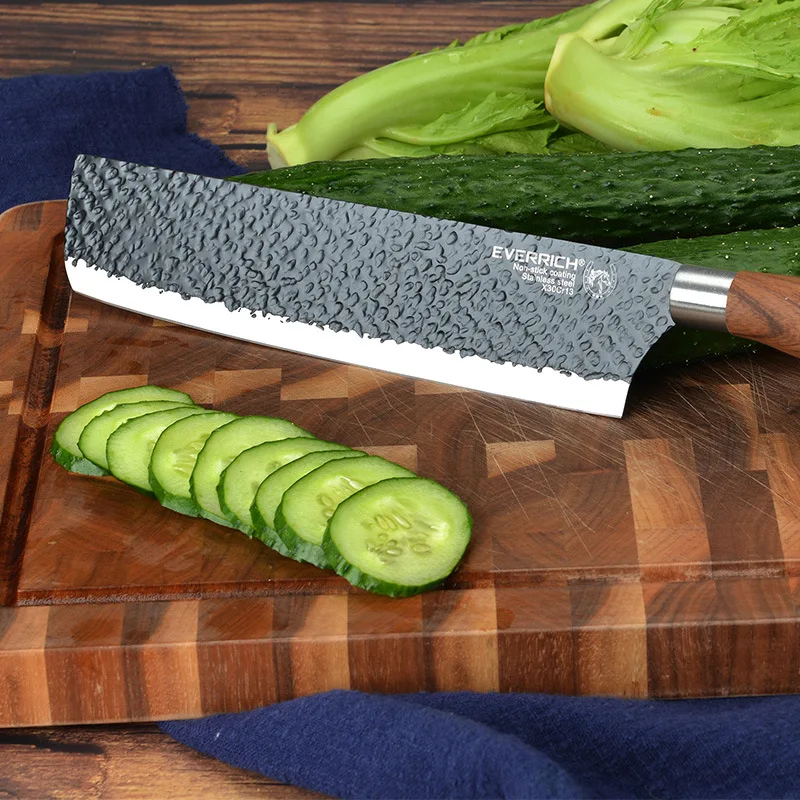 Новый лучший набор кухонных ножей 6 шт. кованый кухонный нож с ножницами и
