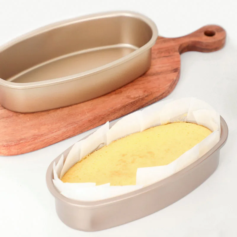 

Cheese Cake Mould Kitchen Gadgets Gold Cake Pan Carbon Steel Not Sticky Oval Shape Cakes Template Baking Dish Mold Bakeware Tool