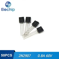 50pcslot 2n2907 to 92 transistors 0 8a 60v pnp new original