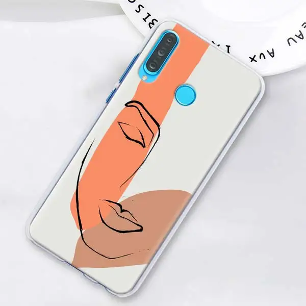 Забавный чехол для телефона с абстрактным рисунком лица Матисс для huawei P20 Lite P20 P30 Pro P9 P10 Lite P Smart Plus Твердый Чехол - Цвет: H09