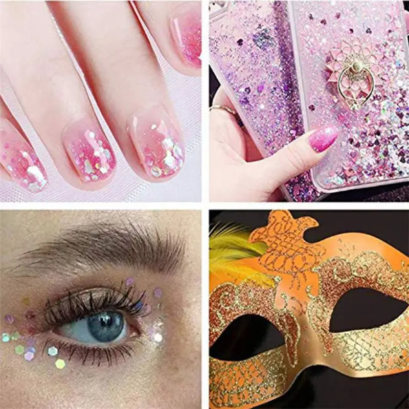

3 Colors Resin Casting Mold Glitters Sequains Pigment Fillings Kit Makeup Jewelry Fillings Nail Art Decor Jewelry Making