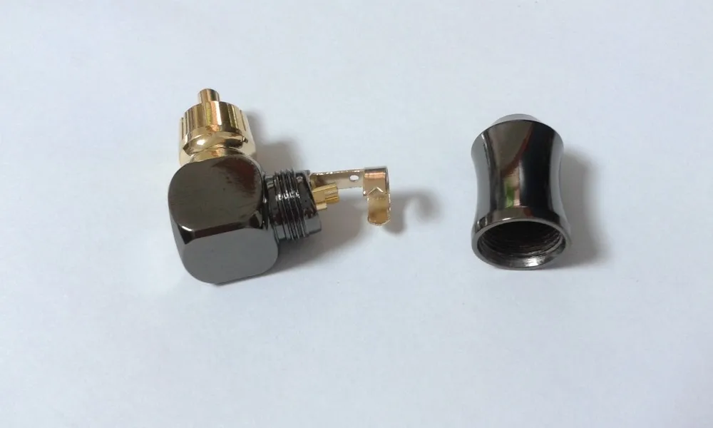 

50pcs brass RCA Right Angle Male plug Audio Video soldering