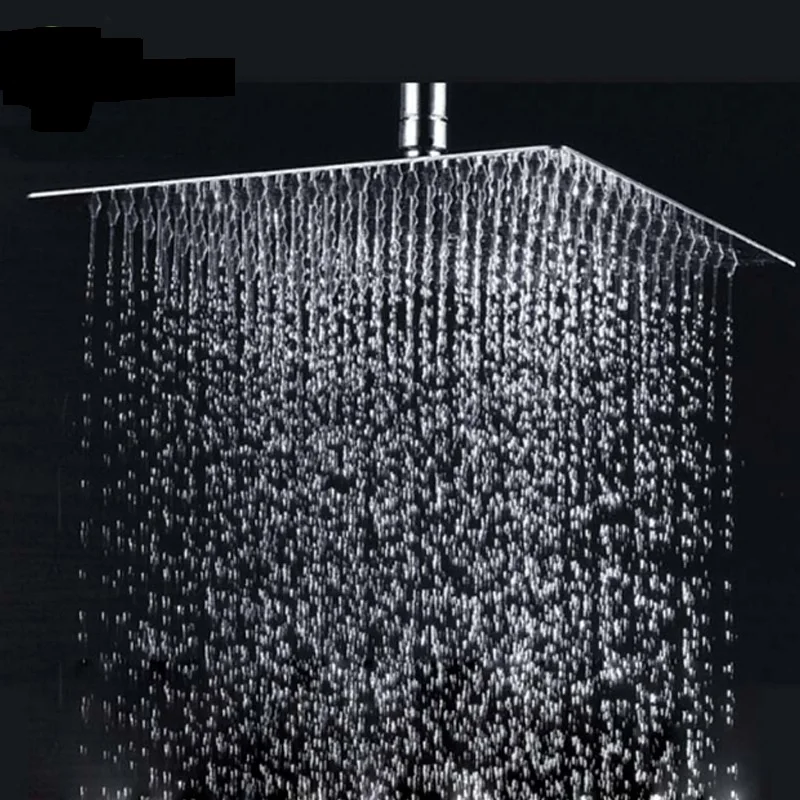 

304 Stainless Steel Retail Polished Chrome Finish Bathroom Square Rain Shower Head Ceiling Wall Top Sprayer