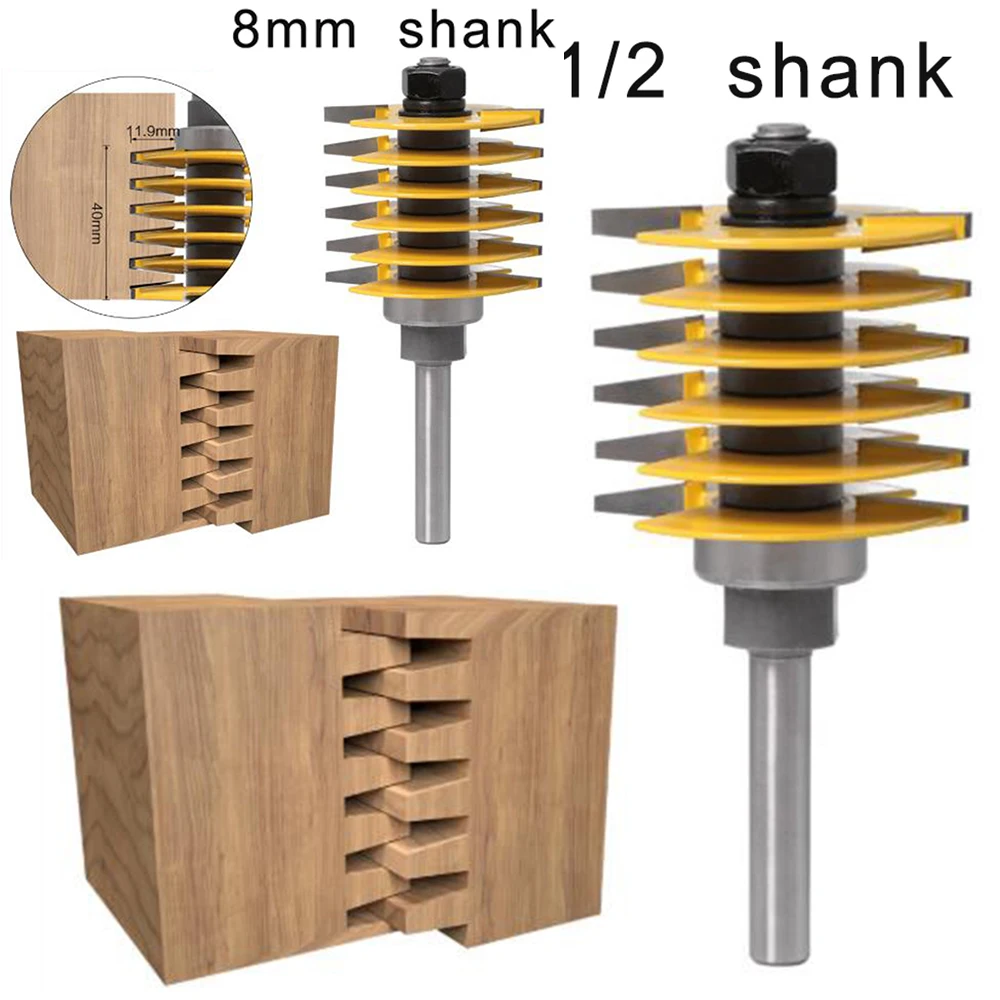 

1/2 Shank Box Finger Joint Router Bit For Woodworking Cutters Milling Tools