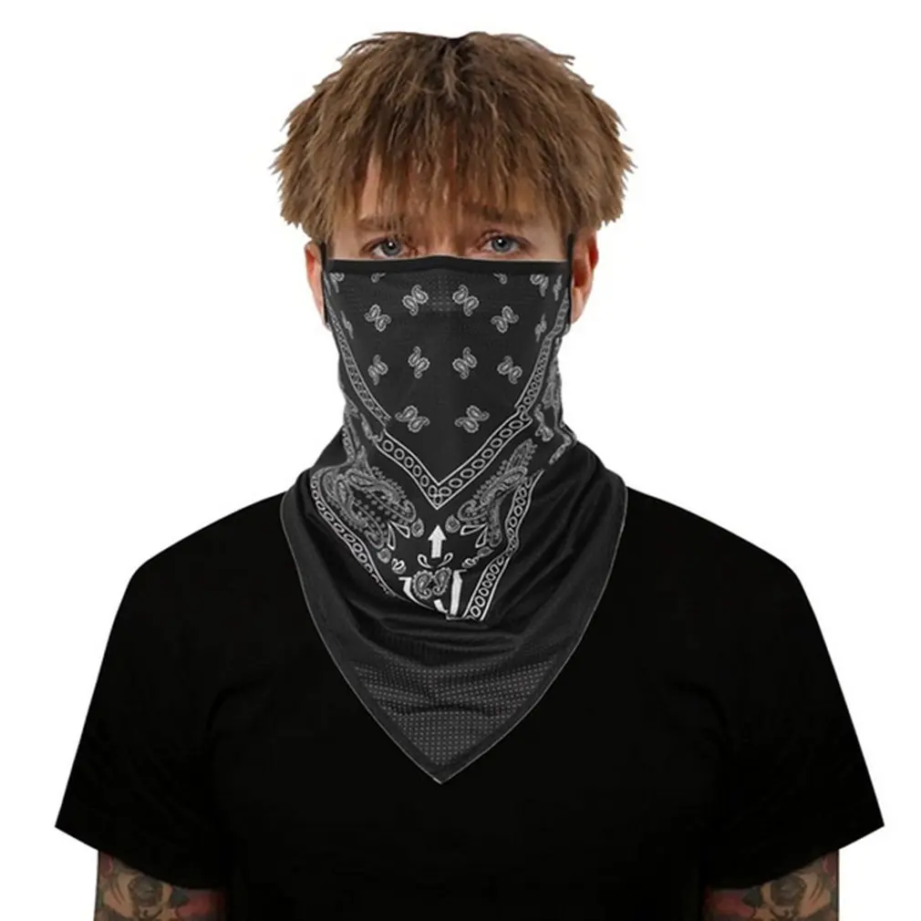 1 шт. многофункциональный шарф с цветочным принтом накидка на шею маска для лица