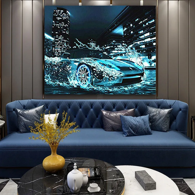 DIY картинки для раскраски по номерам с крутым спортивным автомобилем картина