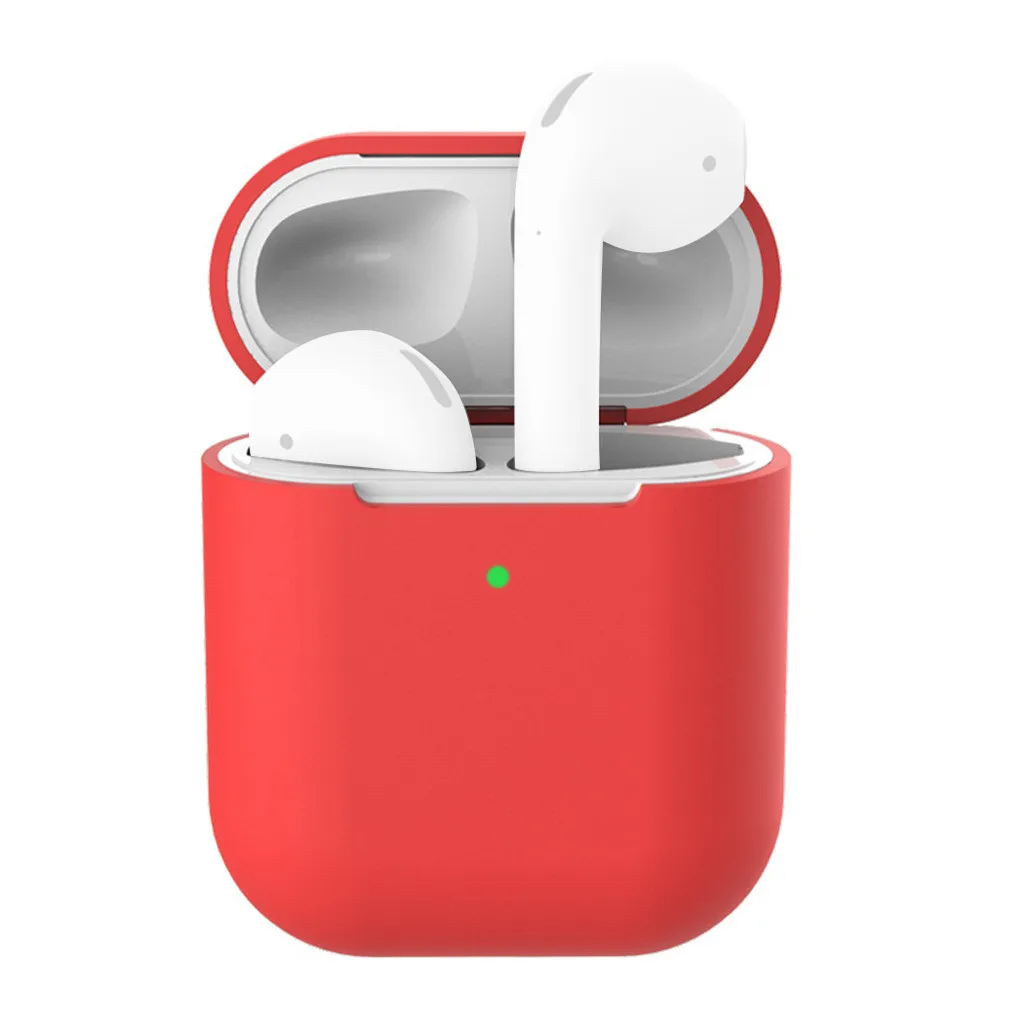 Мягкий силиконовый чехол наушники для Apple Airpods Bluetooth беспроводные телефон коробка