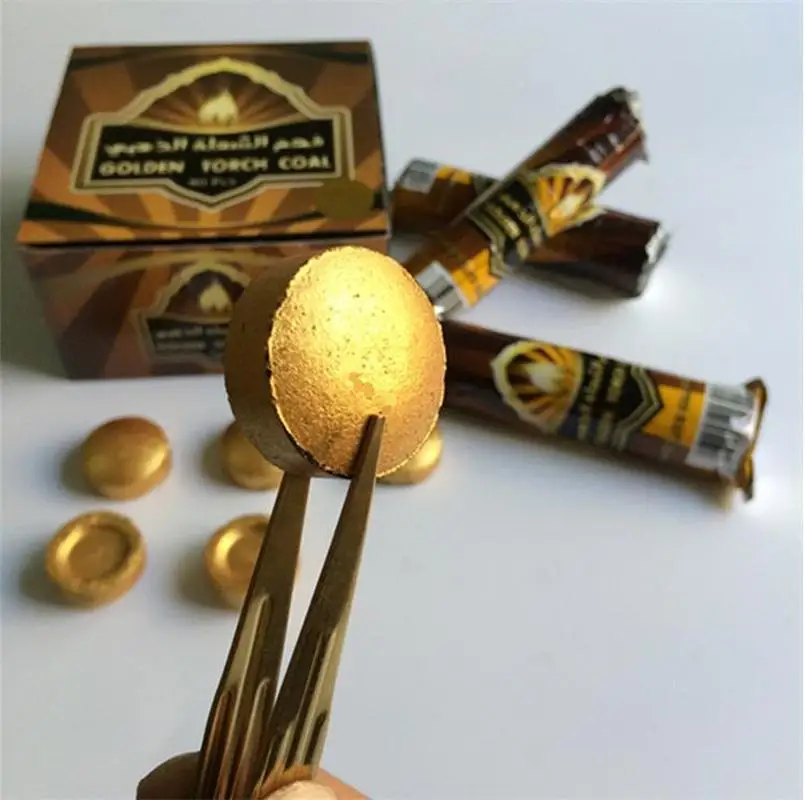 

1box 80Pieces Diameter Round Quick-light Scentless Smokeless Coconut Premium Hookah Shisha Incense Charcoal Incense Charcoal