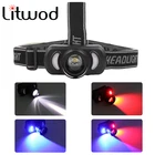 Мощный налобный светильник USB Перезаряжаемый налобный фонасветильник светодиодный налобный фонарь встроенный аккумулятор водонепроницаемый налобсветильник белый красный светильник Ночной кемпинг