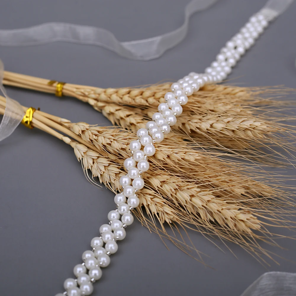 TRiXY S34 Elegant Pearls Bridal Belts Wedding Sash Evening Party Gown Dresses Bride Bridesmaid Waist Sashes | Свадьбы и торжества