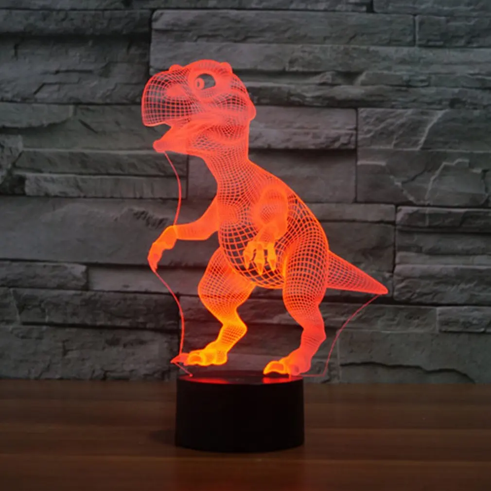 

Halloween 3D LED Night Light Lamp Dinosaur Series 7Color Remote Control Table Lamps Toys Gift For kid Home Decoration