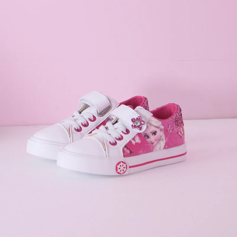 

Disney children's cartoon frozen princess non-slip soft-soled casual shoes girl student sports shoes running shoes pu sneakers