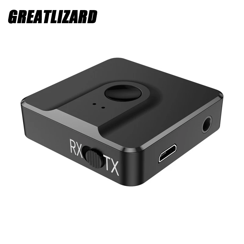 Greatlizard Bluetooth 5.0 Audio Receiver Transmitter 3.5mm AUX Jack USB Dongle Stereo Wireless Adapter For Car TV PC Headphone