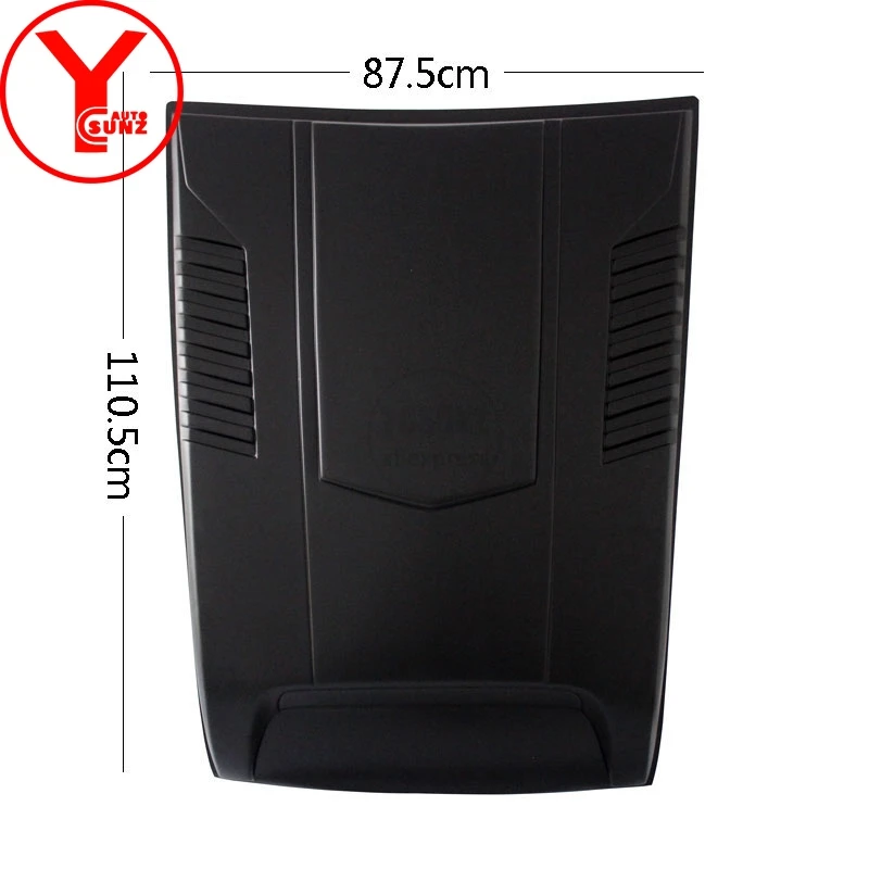 YCSUNZ матовая черная крышка капота автомобиля овальная решетка запчасти для