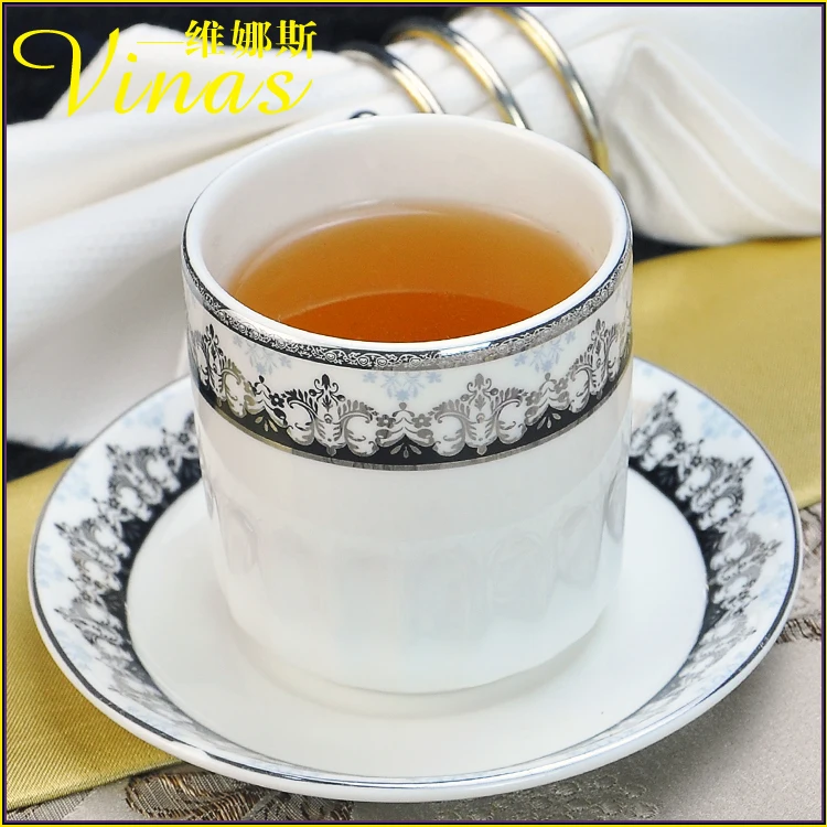 Европейский стиль керамический набор посуды Золотая инкрустация фарфоровая