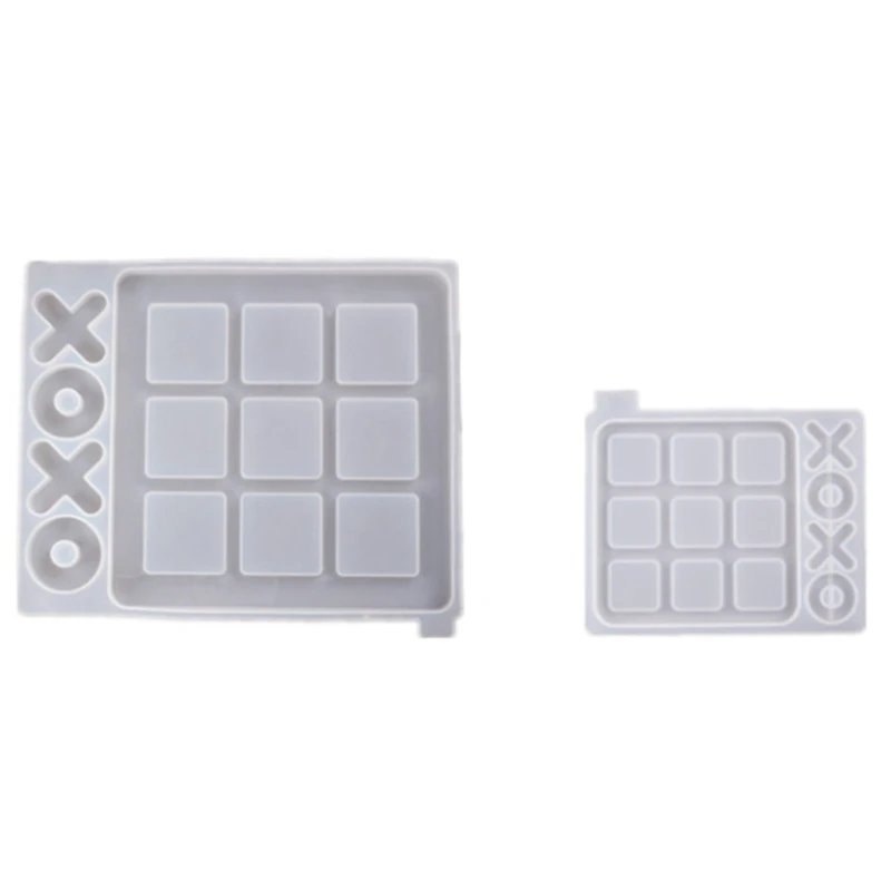 

2 Pcs Resin Mold O X Board Game Silicone Epoxy Casting Mold Set for DIY Family Party Games for Game