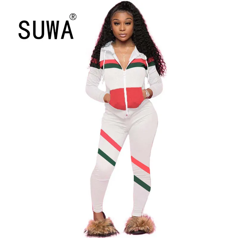 

Hooded Jackets 2 Piece Set Women Clothes Autumn Winter Top And Sporting Pants Sweat Suit Two Piece Vocation Outfit Matching Sets