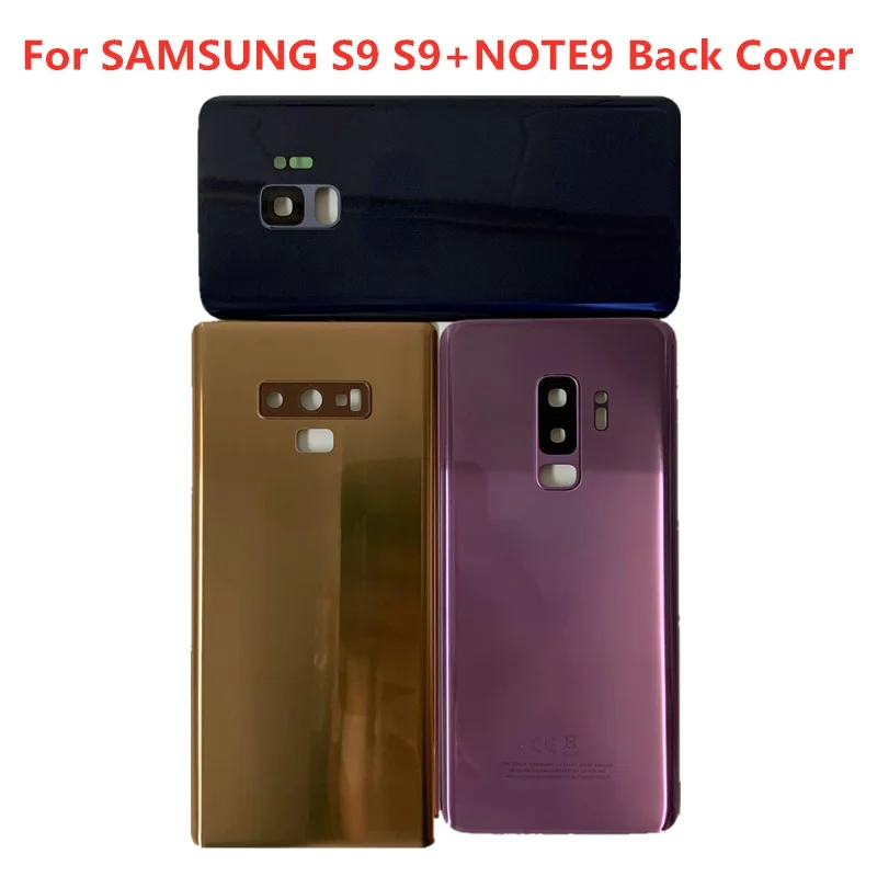 

For Samsung Galaxy S9 Plus S9 G960 s9+ G965 NOTE9 N960 Back glass Rear Cover Housing Battery Door Replacement + Camera Frame