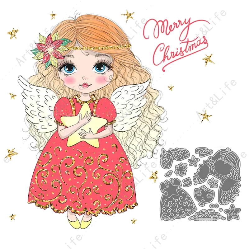 Горячая новинка металлические трафареты для вырезания милой девушки милого