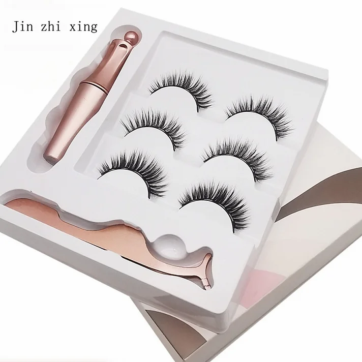 

Handmade False Eyelash 3D Magnetic Eyelashes Eyeliner Eye Lash Professional Magnetic Eyeliner Magnetic Lashes Short False Lashes
