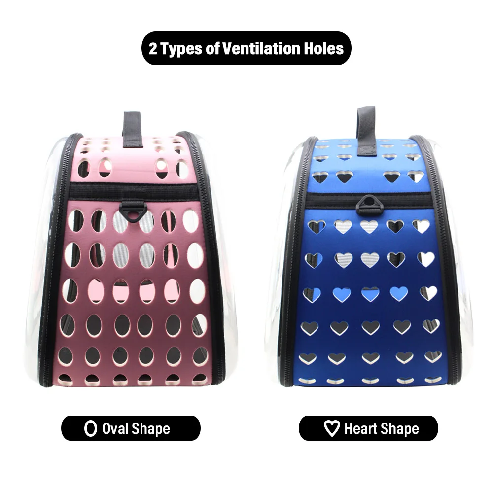 Прозрачная переноска для собак и кошек дышащая сумка в форме сердца дорожные