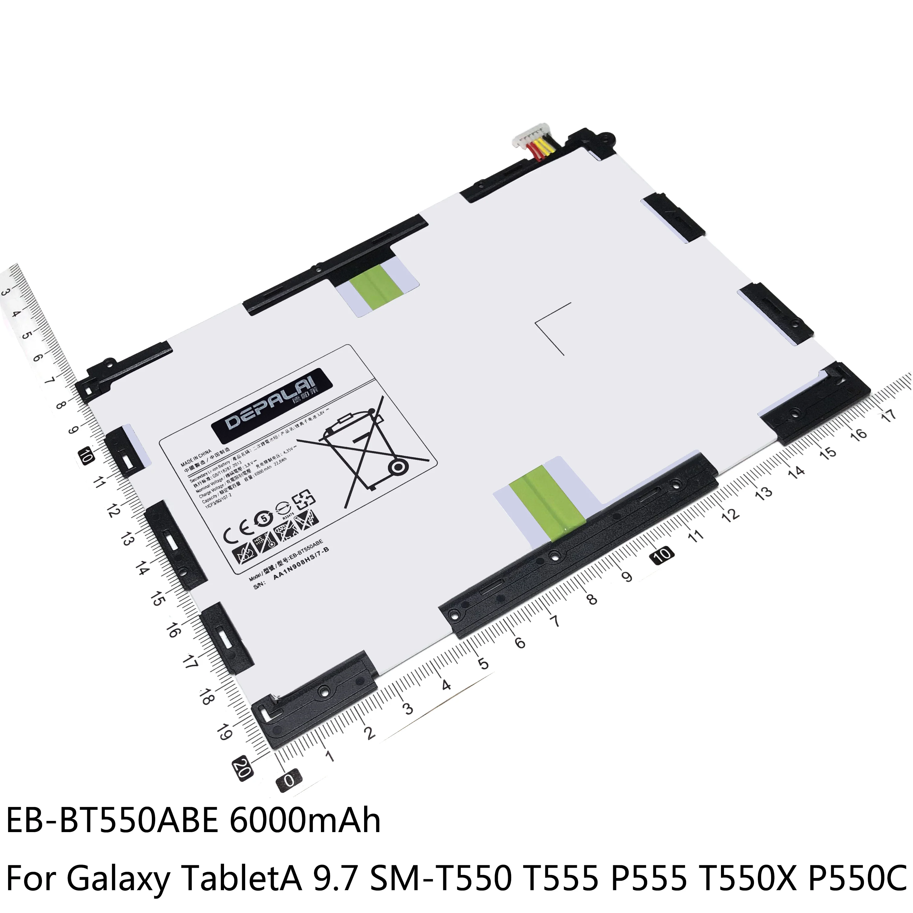 Аккумулятор для Samsung Galaxy Tab A EB BT550ABE BT585ABE BT595ABE 9 7 P555C T555 P351 T580 T585C T590 T595 SM T550