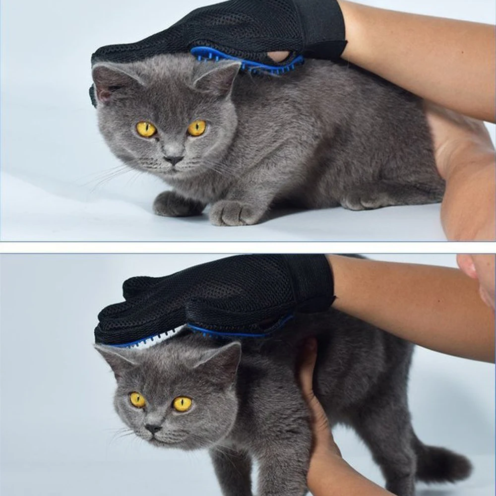 

Cat Grooming Glove For Cats Wool Glove Pet Hair Deshedding Brush Comb Glove For Cleaning Massage Glove Dogs Cats Pet Bath Brush
