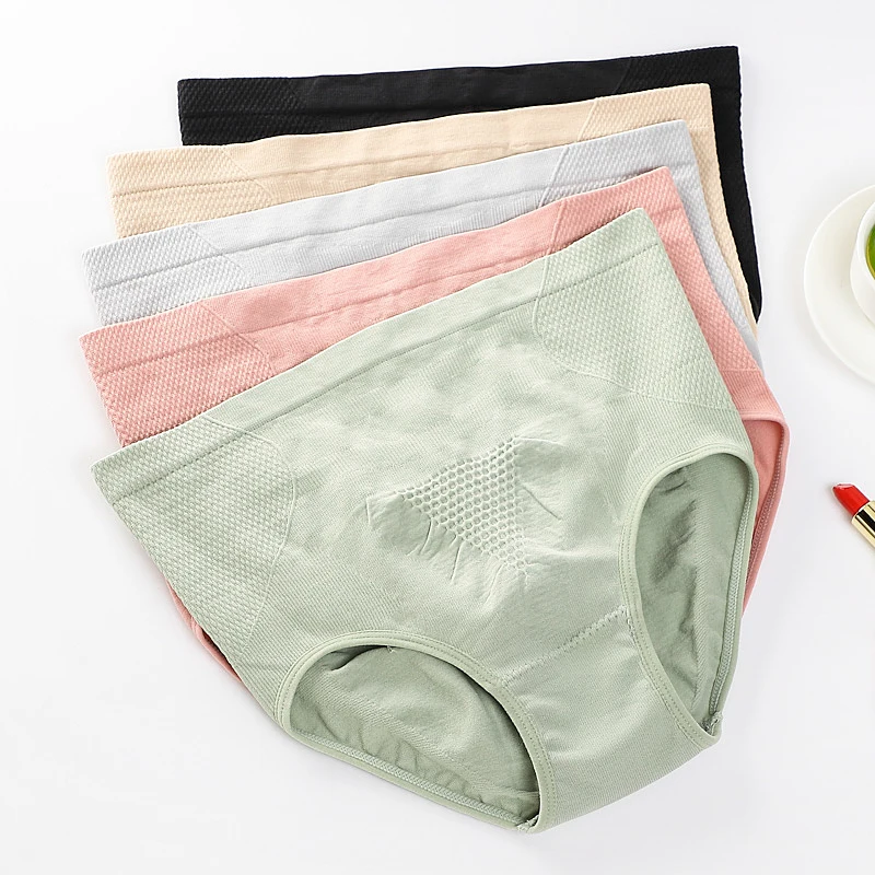 

INTO BODY High-Waist Belly Panties Ladies Sexy Cotton Crotch Panties Women Comfortable Seamless Underwear Hip Shaping Briefs