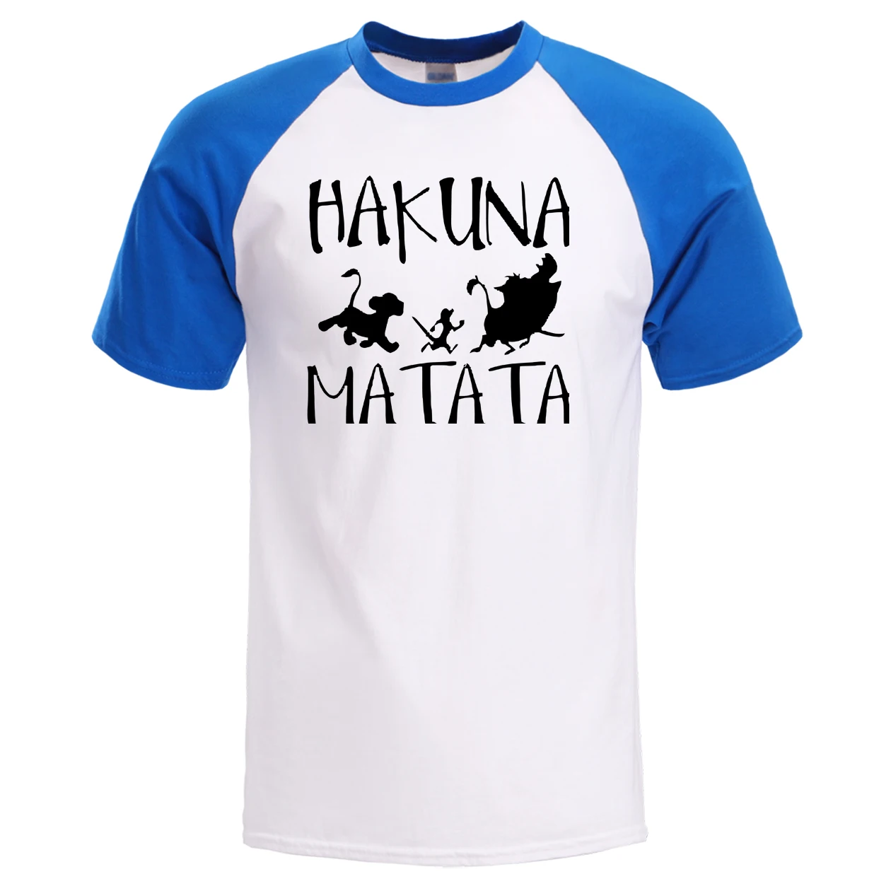 Мужская футболка с рукавом реглан Король Лев летняя мужская Hakuna Matata футболки