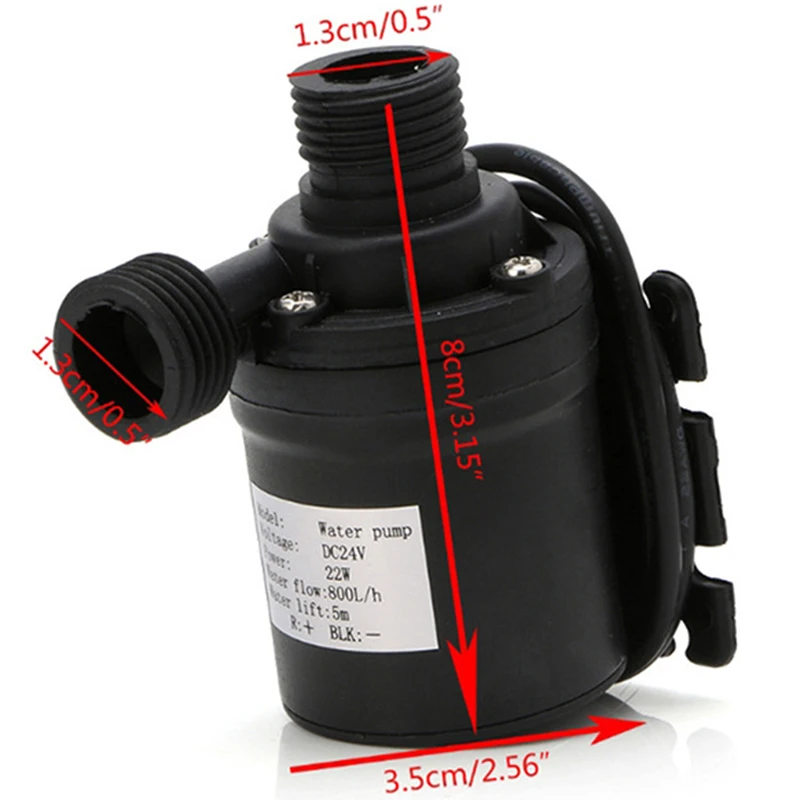 Циркуляционный водяной насос с бесщеточным двигателем 24 В постоянного тока 5 м |