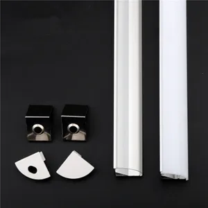 2-30 шт.партия 0,5 мшт. 45 градусов угловой алюминиевый профиль для 5050 3528 5630 молочно-белые светодиодный ные лентыпрозрачная крышка канала