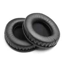 Almohadillas redondas de cuero PU para auriculares, almohadillas para los oídos de 45-110mm, tamaño completo, 1 par
