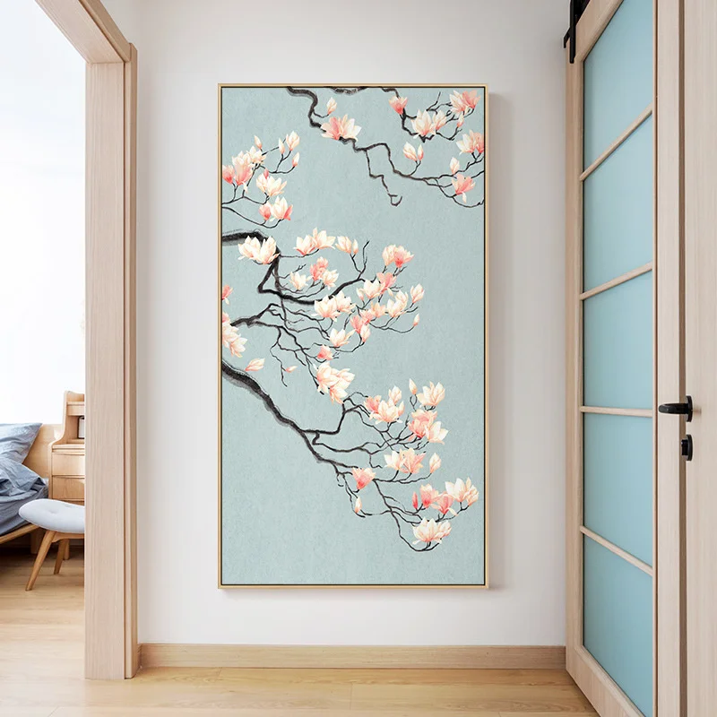 

Traditional Peony Lotus Lute Flower Lute Wall Art Print And Posters Pictures Natural Leaf Landscape Canvas Painting Home Decor
