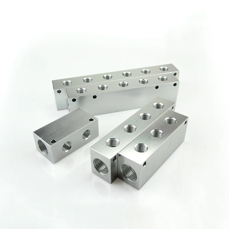 Быстроразъемный пневматический быстроразъемный разветвитель алюминиевый блок