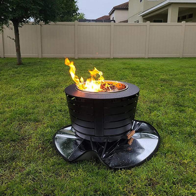 

1PCS Heat-resistant Round Fire Pit Mat Fireproof Deck Fire Pit Pad 24/36 Inch