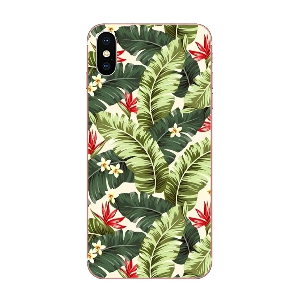 Тропические листья для Sony Xperia Z Z1 Z2 Z3 Z4 Z5 compact Mini M2 M4 M5 T3 E3 E5 XA XA1 XZ Premium TPU Protector |