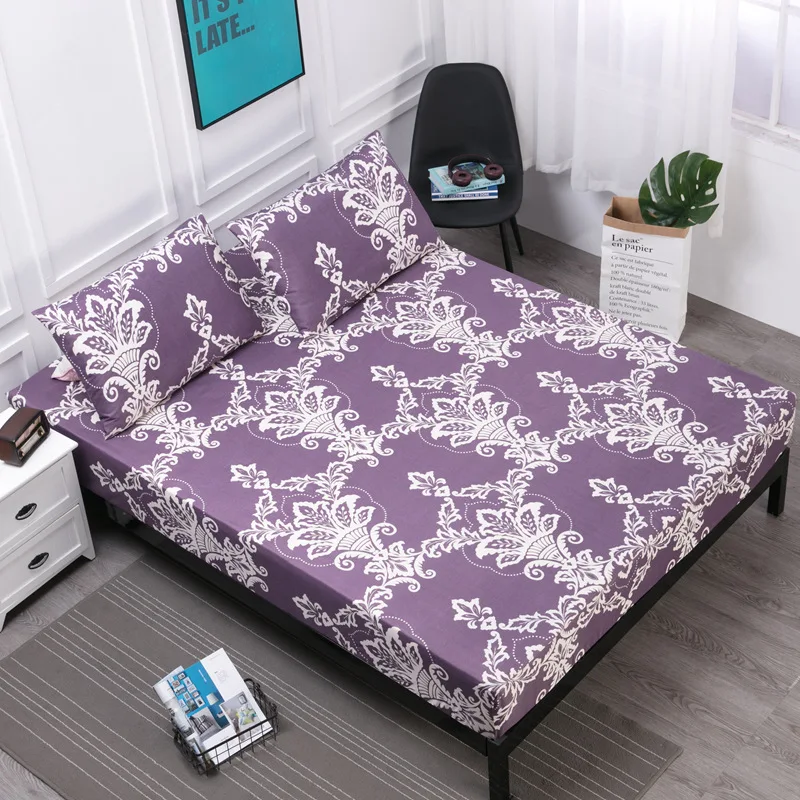 

2022 The New Polyester Printed Bed Sheet Waterproof Mattress Protector Fits The Bed Linen Simmons Protective Cover