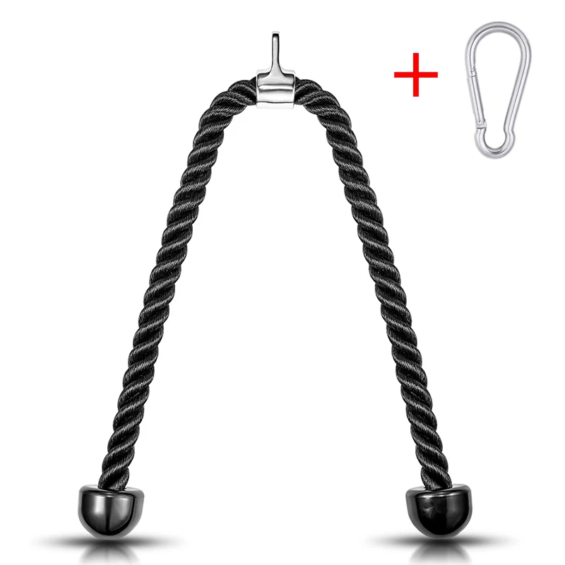 

120cm Heavy Duty Triceps Rope Fitness Gym Triceps Blaster Push Pull Down Workout Cord Body Building Pully Cable Attachments