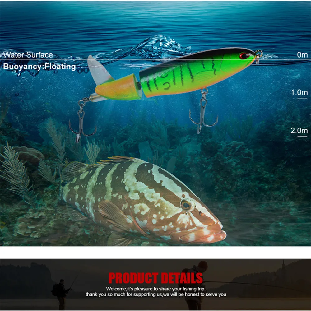 1 шт. пропеллер трактор рыболовные приманки 13 г/9 см жесткая приманка плавающий