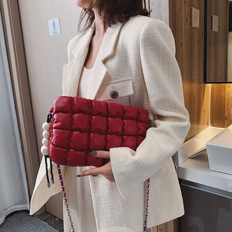 high-quality Women Tote Bag Space Cotton Handbags Lady Winter new Casual Crossbody Down Feather Bale Top-handle Femme | Багаж и сумки