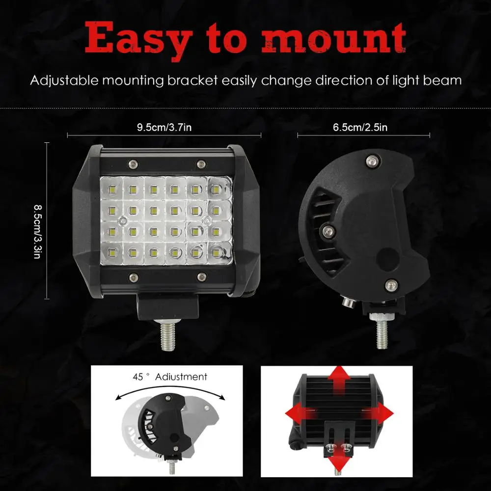 Светодиодная панель рабочего освещения 72 Вт светодиодсветильник фара дальнего