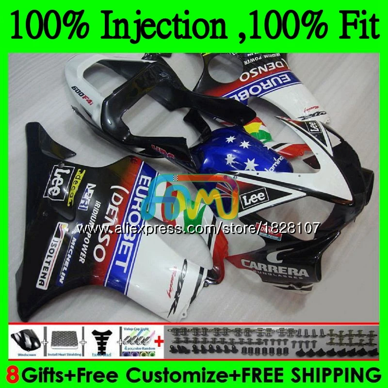 

OEM обтекатель для HONDA CBR 600 F4i CBR600FS CBR600 F4i 01 02 03 139BS.106 CBR 600F4i 600 FS CBR600F4i 2001 2002 2003 EUROBET