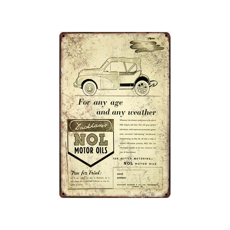 

Retro Tin Metal Sign Vintage Plate Wall Pub Home Art Decor Car Iron Poster Cuadros SA-6991