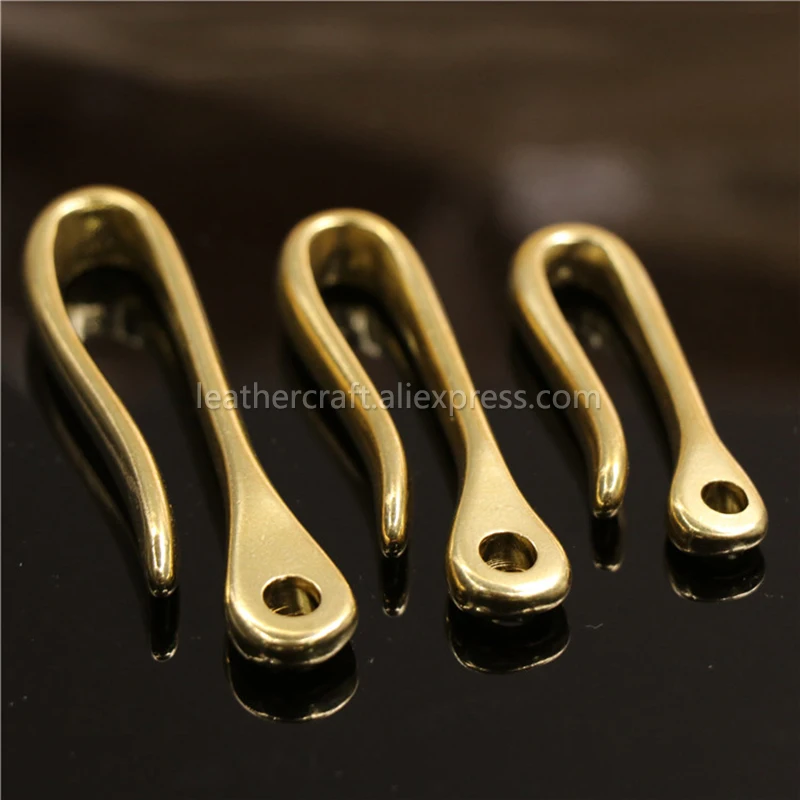 1 х цельный латунный ремень U-Образный Крючок зажим брелок ретро винтажный для