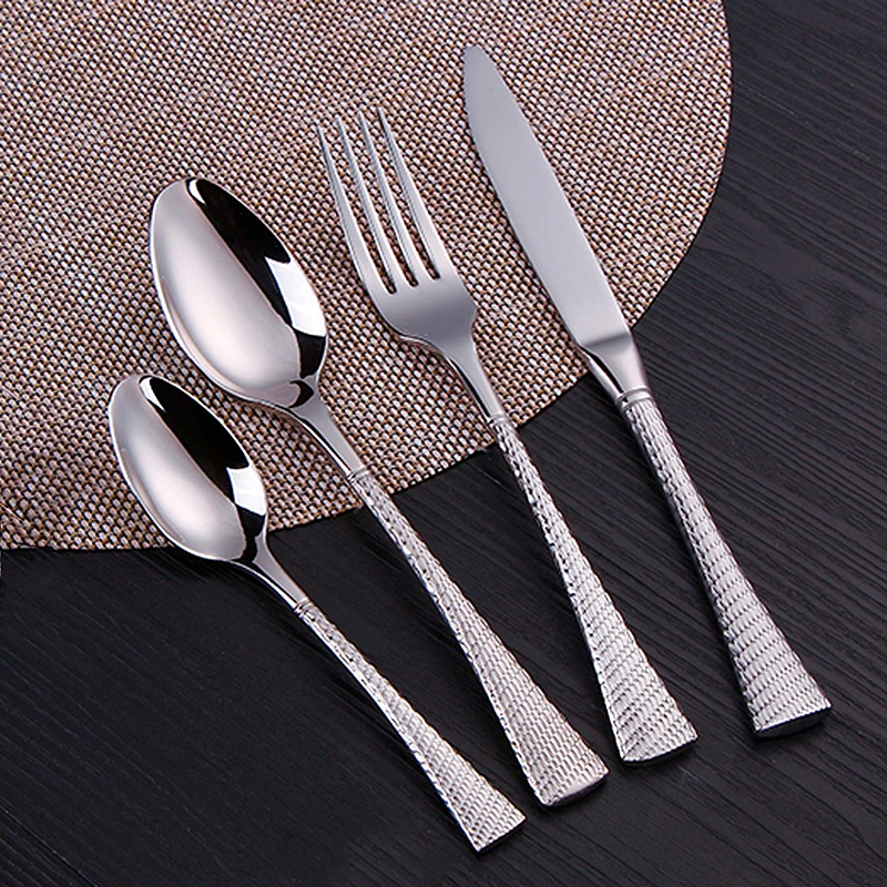 Цвет серебристый Золотой посуда набор столовых приборов столовые сервизы Посуда