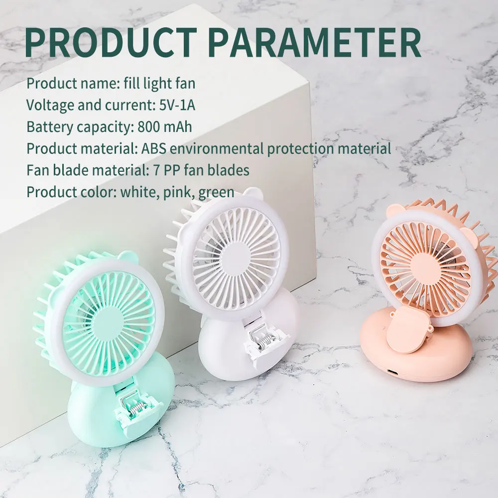 

Portable Usb Table Fan Clip-on Type Rechargeable Mini Desk Fan 3 Speeds Adjustable Clip-on Fan Mini Ventilador