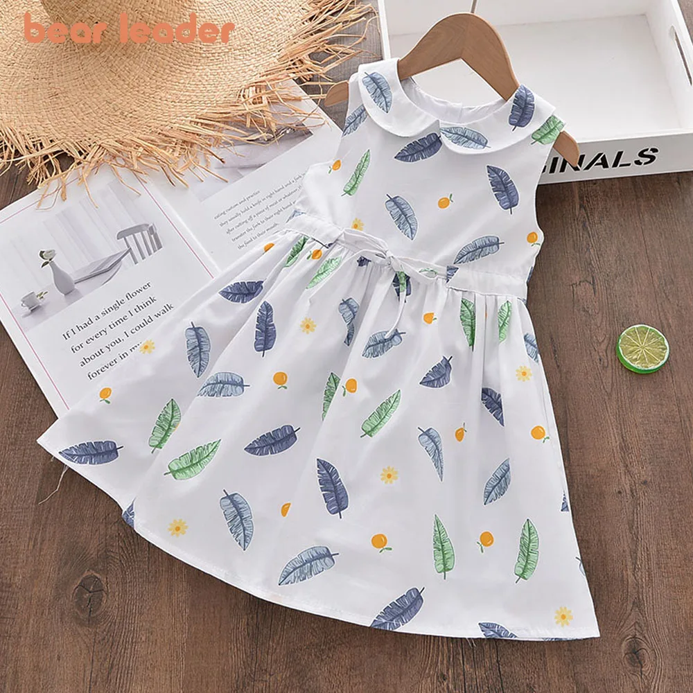 

Bear Leader Baby Girl Dresses cute Leaves Clothing Casual Summer Holiday Party Costumes Children Clothes for 3-8 years
